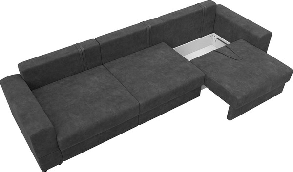 Изображение товара Диван Лига Диванов Лига-055 НПБ Лонг / 130189 (велюр Brut 16 темно-серый)