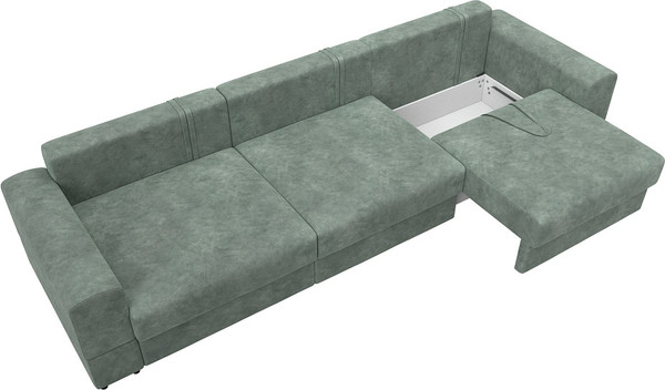 Изображение товара Диван Лига Диванов Лига-055 НПБ Лонг / 130190 (велюр Brut 08 зеленый)