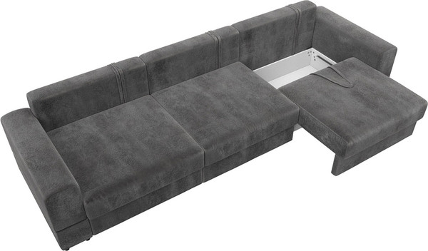 Изображение товара Диван Лига Диванов Лига-055 НПБ Лонг / 130200 (велюр Tower 10 серый)