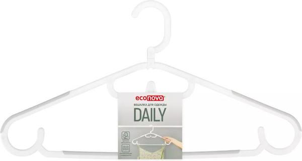 Изображение товара Пластиковая вешалка-плечики Econova Daily / 434285916 (белый)