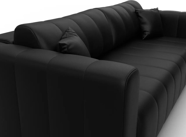 Изображение товара Диван Лига Диванов Лига-062 НПБ / 130273 (экокожа Grifon 18 черный)