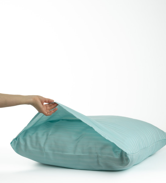 Изображение товара Комплект постельного белья Блакiт Страйп-сатин 2сп 50х70 / 13-4809 (светло-голубой)