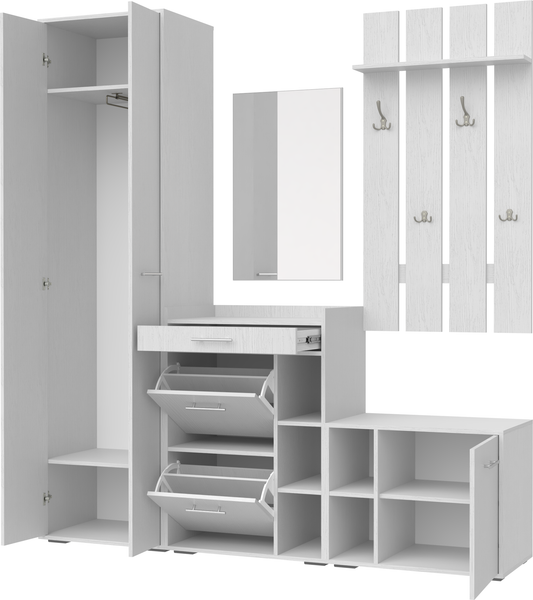 Изображение товара Секция в прихожую Кортекс-мебель Лара СП7 (белый)