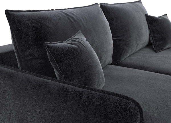 Изображение товара Диван Лига Диванов Лига-064 НПБ / 129611 (велюр Tower 11 темно-серый)