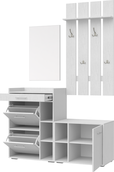 Изображение товара Секция в прихожую Кортекс-мебель Лара СП13 (белый)