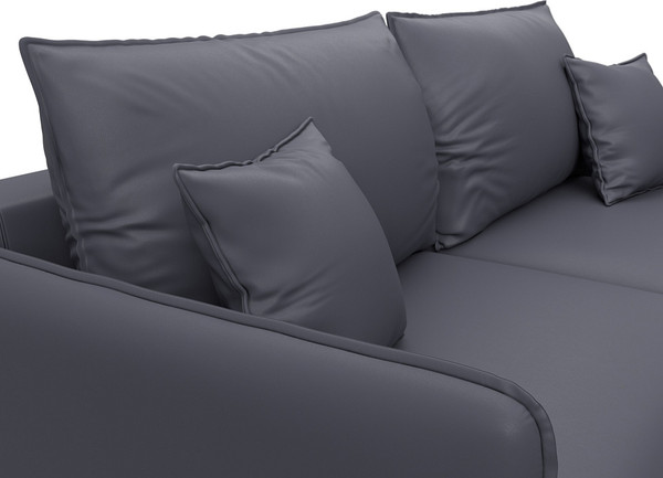 Изображение товара Диван Лига Диванов Лига-064 НПБ / 129930 (экокожа Grifon 15 серый)