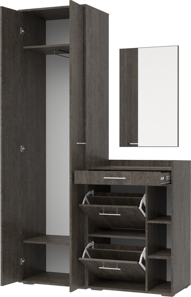 Изображение товара Секция в прихожую Кортекс-мебель Лара СП6 (береза)