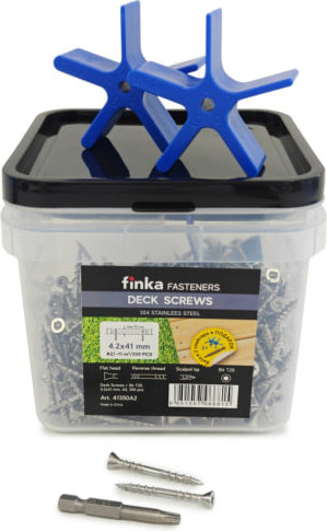 Изображение товара Набор саморезов Finka Deck Wood Screws 41x4.2mm A2 T20 (350шт)
