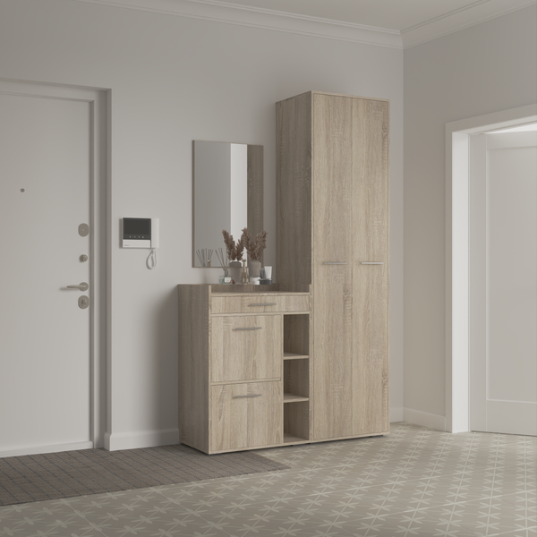 Изображение товара Секция в прихожую Кортекс-мебель Лара СП6 (дуб сонома)