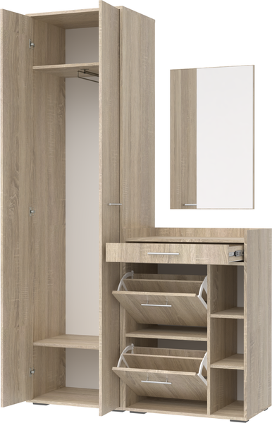 Изображение товара Секция в прихожую Кортекс-мебель Лара СП6 (дуб сонома)