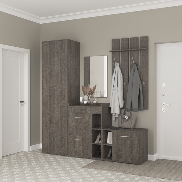 Изображение товара Секция в прихожую Кортекс-мебель Лара СП7 (береза)