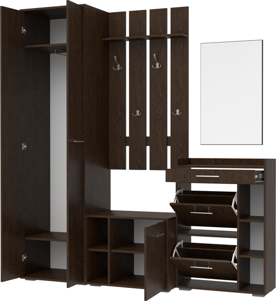 Изображение товара Секция в прихожую Кортекс-мебель Лара СП7 (венге)