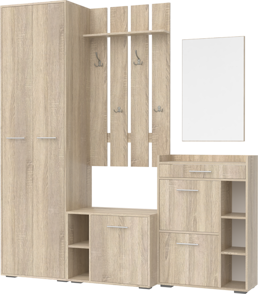 Изображение товара Секция в прихожую Кортекс-мебель Лара СП7 (дуб сонома)