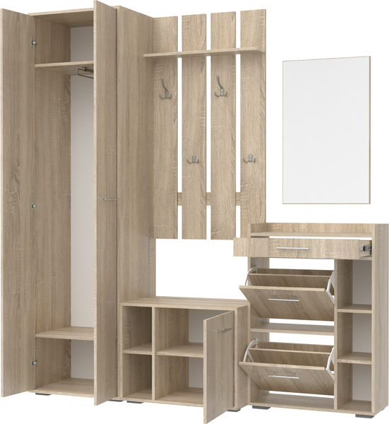 Изображение товара Секция в прихожую Кортекс-мебель Лара СП7 (дуб сонома)