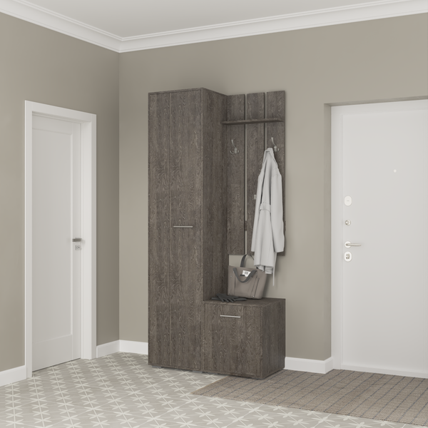 Изображение товара Секция в прихожую Кортекс-мебель Лара СП8 (береза)