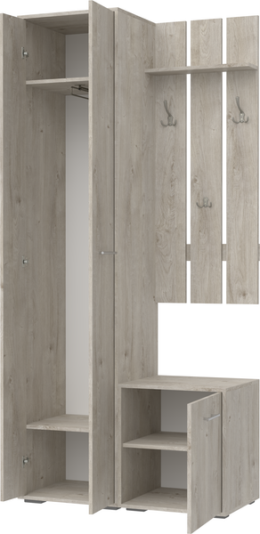 Изображение товара Секция в прихожую Кортекс-мебель Лара СП8 (дуб монтерей)
