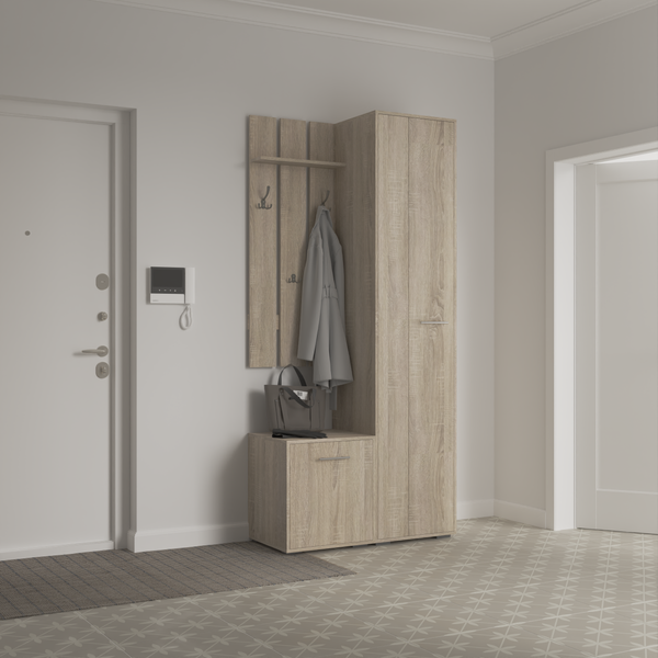 Изображение товара Секция в прихожую Кортекс-мебель Лара СП8 (дуб сонома)