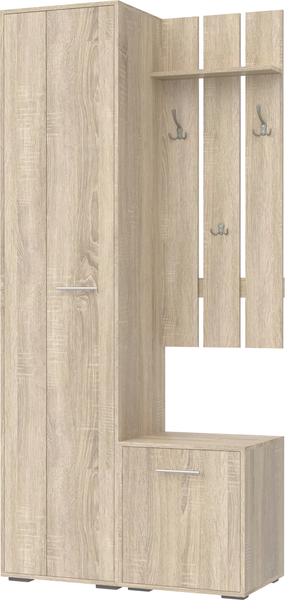 Изображение товара Секция в прихожую Кортекс-мебель Лара СП8 (дуб сонома)