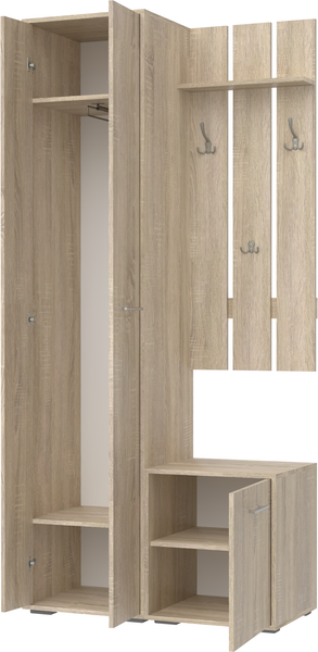 Изображение товара Секция в прихожую Кортекс-мебель Лара СП8 (дуб сонома)