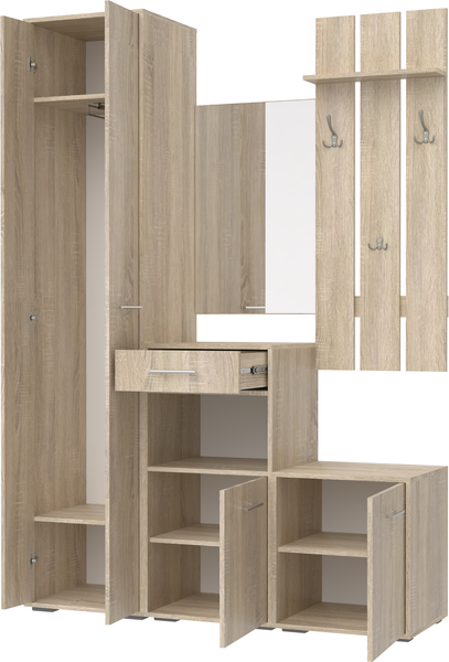 Изображение товара Секция в прихожую Кортекс-мебель Лара СП10 (дуб сонома)