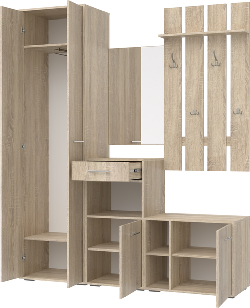 Изображение товара Секция в прихожую Кортекс-мебель Лара СП11 (дуб сонома)