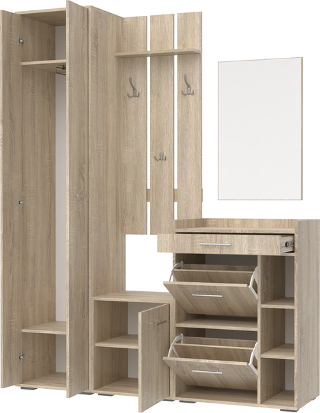 Изображение товара Секция в прихожую Кортекс-мебель Лара СП12 (дуб сонома)