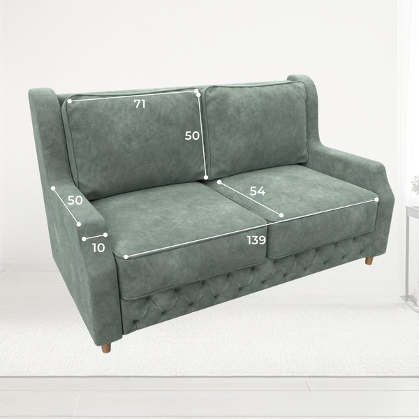 Изображение товара Диван Лига Диванов Лига-082 НПБ / 130340 (велюр Brut 08 зеленый)