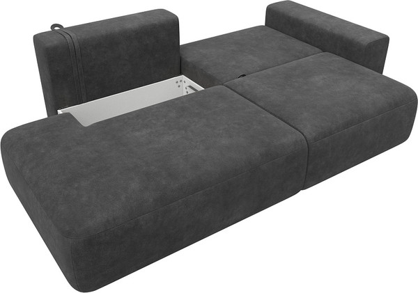 Изображение товара Диван Лига Диванов Лига-036 НПБ Модерн подлокотник справа / 127705 (велюр Brut 16 темно-серый)