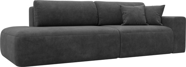 Изображение товара Диван Лига Диванов Лига-036 НПБ Модерн подлокотник справа / 127705 (велюр Brut 16 темно-серый)