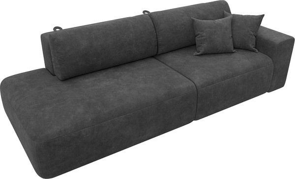 Изображение товара Диван Лига Диванов Лига-036 НПБ Модерн подлокотник справа / 127705 (велюр Brut 16 темно-серый)