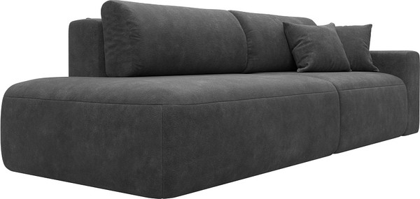 Изображение товара Диван Лига Диванов Лига-036 НПБ Модерн подлокотник справа / 127705 (велюр Brut 16 темно-серый)