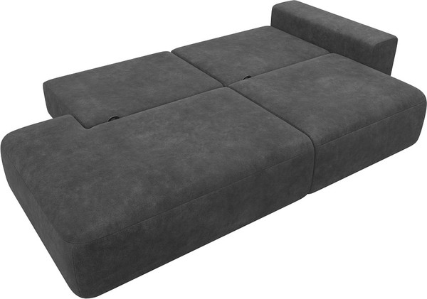 Изображение товара Диван Лига Диванов Лига-036 НПБ Модерн подлокотник справа / 127705 (велюр Brut 16 темно-серый)