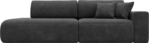 Изображение товара Диван Лига Диванов Лига-036 НПБ Модерн подлокотник справа / 127705 (велюр Brut 16 темно-серый)