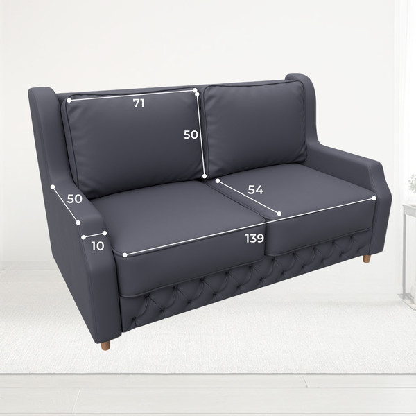 Изображение товара Диван Лига Диванов Лига-082 НПБ / 130346 (экокожа Grifon 15 серый)