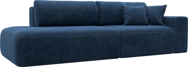 Изображение товара Диван Лига Диванов Лига-036 НПБ Модерн подлокотник справа / 127707 (велюр Brut 11 синий)
