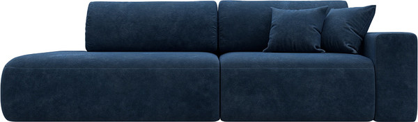 Изображение товара Диван Лига Диванов Лига-036 НПБ Модерн подлокотник справа / 127707 (велюр Brut 11 синий)