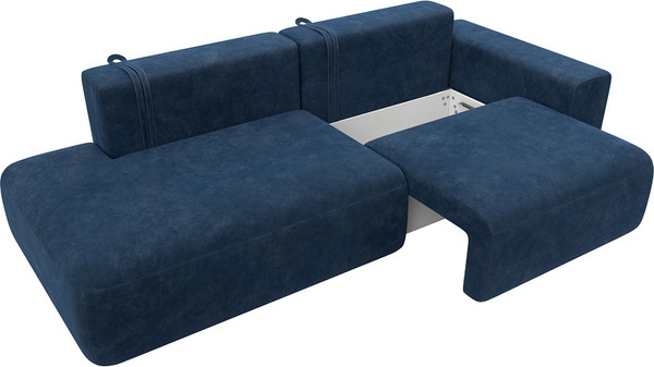 Изображение товара Диван Лига Диванов Лига-036 НПБ Модерн подлокотник справа / 127707 (велюр Brut 11 синий)