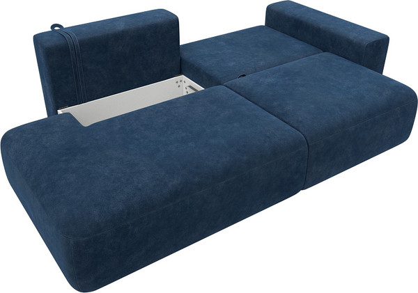 Изображение товара Диван Лига Диванов Лига-036 НПБ Модерн подлокотник справа / 127707 (велюр Brut 11 синий)