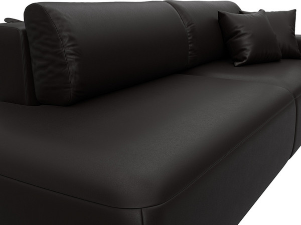 Изображение товара Диван Лига Диванов Лига-036 НПБ Модерн подлокотник справа / 127710 (экокожа Grifon 12 коричневый)