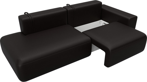 Изображение товара Диван Лига Диванов Лига-036 НПБ Модерн подлокотник справа / 127710 (экокожа Grifon 12 коричневый)