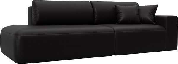 Изображение товара Диван Лига Диванов Лига-036 НПБ Модерн подлокотник справа / 127710 (экокожа Grifon 12 коричневый)