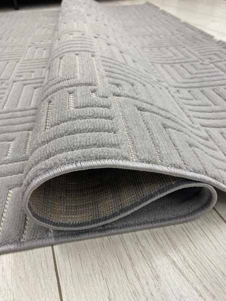 Изображение товара Ковер Radjab Carpet Сканди Сизаль Овал 10658A (1.6x3, Grey/Grey)