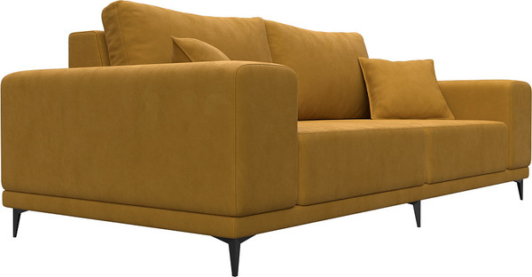 Изображение товара Диван Лига Диванов Льюес / 126687 (велюр Brut 10 желтый)