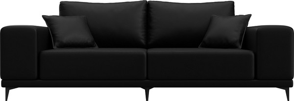 Изображение товара Диван Лига Диванов Льюес / 126695 (экокожа Grifon 18 черный)