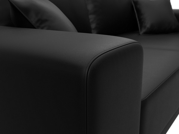 Изображение товара Диван Лига Диванов Льюес / 126695 (экокожа Grifon 18 черный)