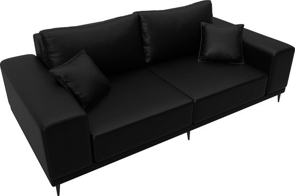 Изображение товара Диван Лига Диванов Льюес / 126695 (экокожа Grifon 18 черный)
