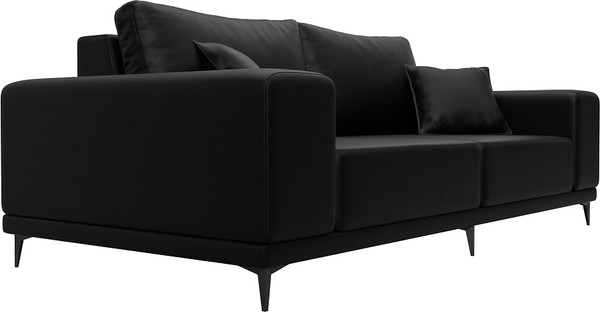 Изображение товара Диван Лига Диванов Льюес / 126695 (экокожа Grifon 18 черный)