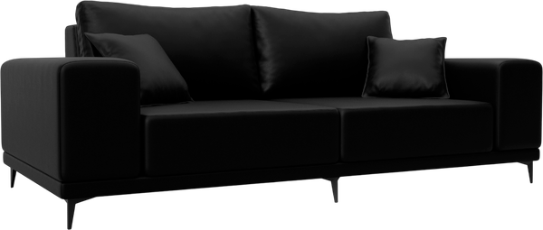 Изображение товара Диван Лига Диванов Льюес / 126695 (экокожа Grifon 18 черный)