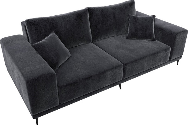 Изображение товара Диван Лига Диванов Льюес / 127264 (велюр Tower 11 темно-серый)