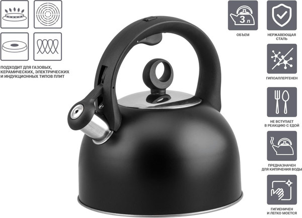 Изображение товара Чайник со свистком Perfecto Linea 52-034303